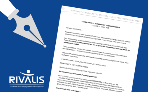 Lettre ouverte au Président de la République réseau Rivalis